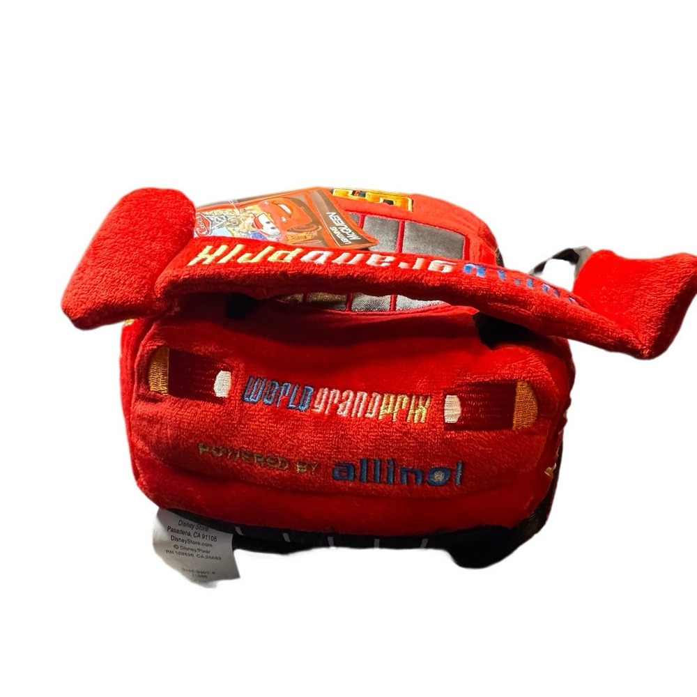 NWT Authentic Disney Store Cars 2 World Grand Prix Lightning McQueen Plush RARE - Picture 3 of 8